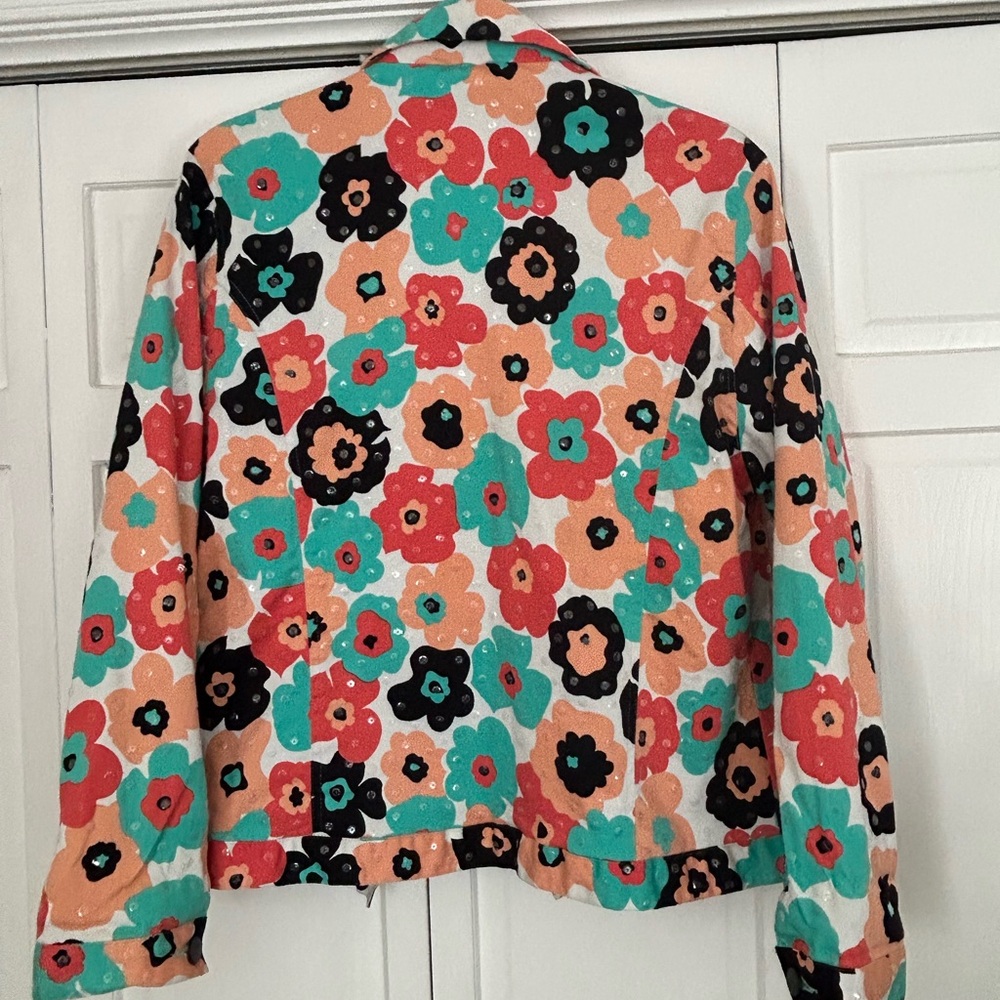 Colorful Floral Sequined Jacket